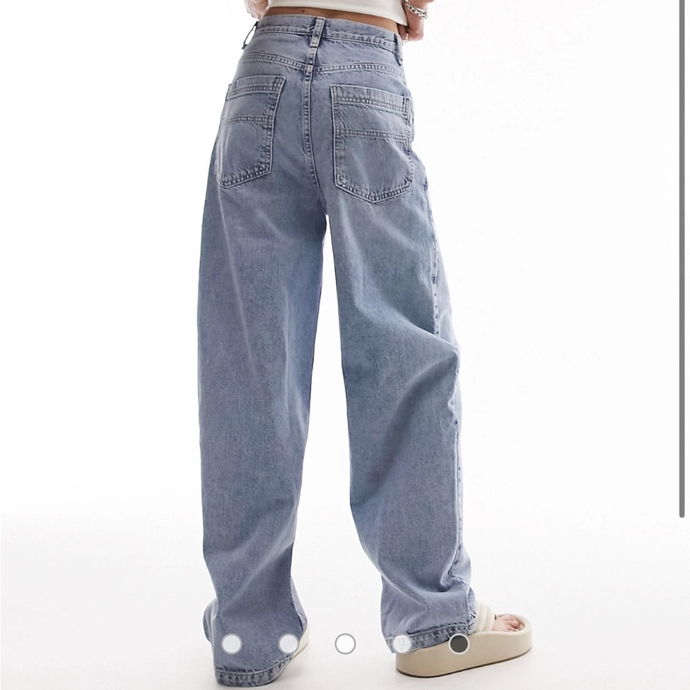 Topshop baggy jeans in mid blue